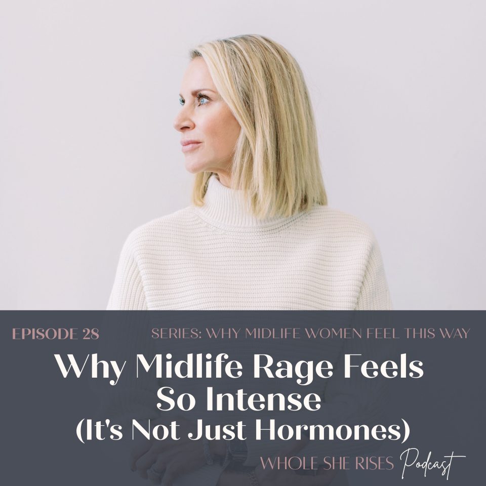 Woman experiencing midlife rage and emotional overwhelm during perimenopause while learning to understand her body's signals.