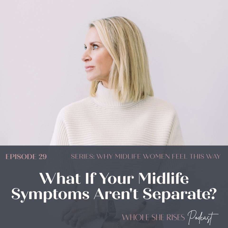Woman searching for the connection between hormones, stress, autoimmune symptoms, and whole-body health during midlife.